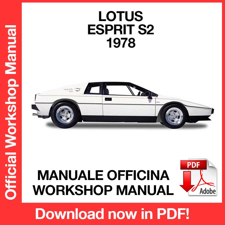 Workshop Manual Lotus Esprit S2 (1978) (EN)