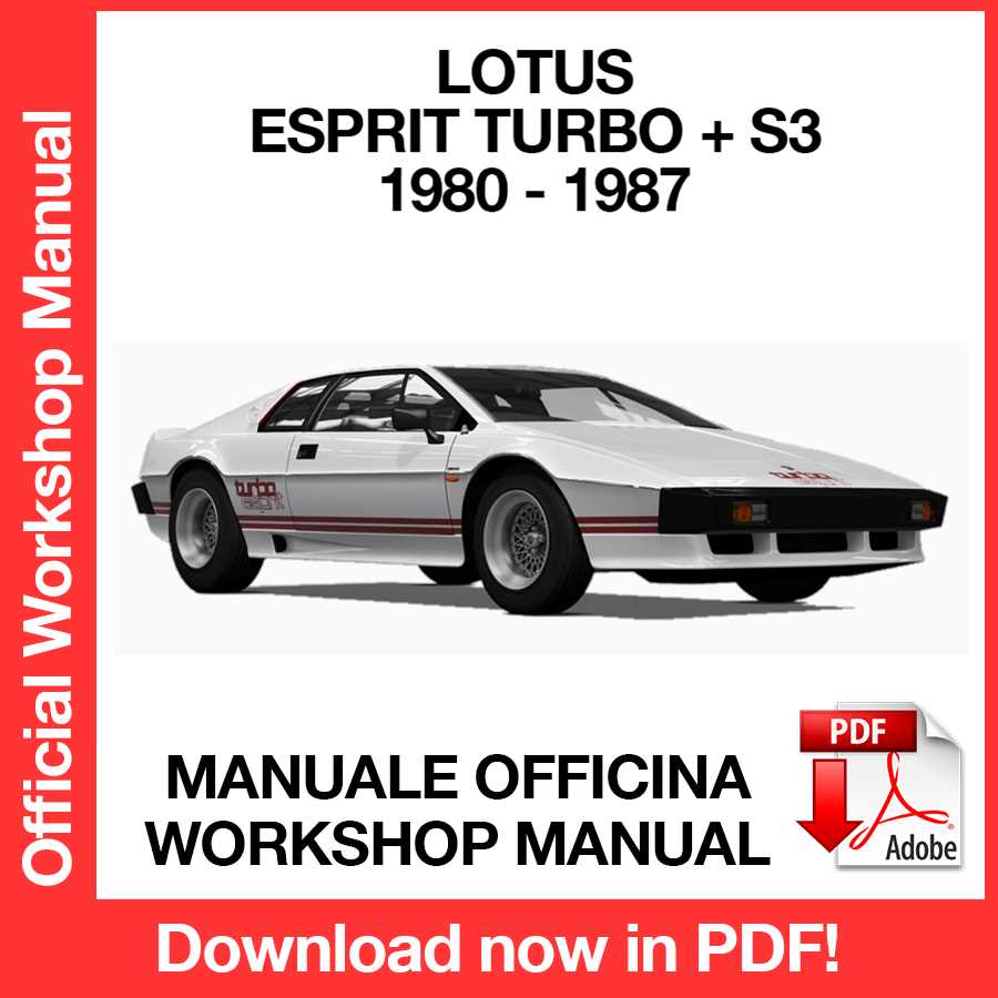 Workshop Manual Lotus Esprit Turbo + S3 (1980-1987) (EN)