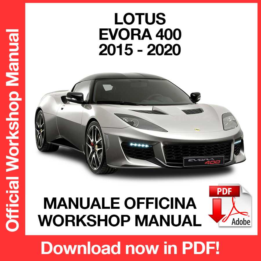 Workshop Manual Lotus Evora 400 (2015-2020) (EN)