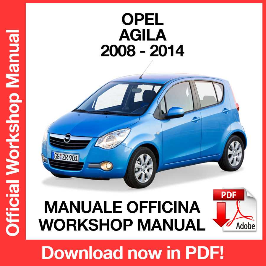 Workshop Manual Opel Agila (2008-2014) (ITA)