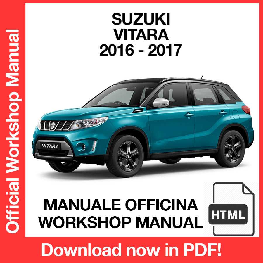 Workshop Manual Suzuki Vitara (2016-2017) (EN)