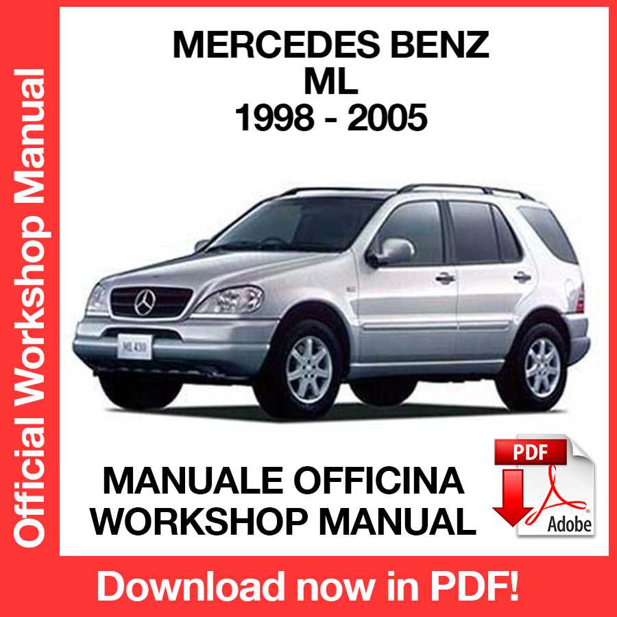 Workshop Manual Mercedes Benz ML W163 (1998-2005) (EN)