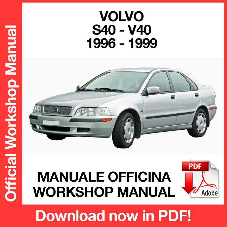 Workshop Manual Volvo S40 - V40 (1996-1999) (EN)