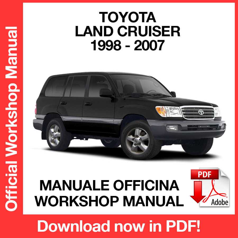 Manuale Officina Toyota Land Cruiser J100 (1998-2007) (EN)