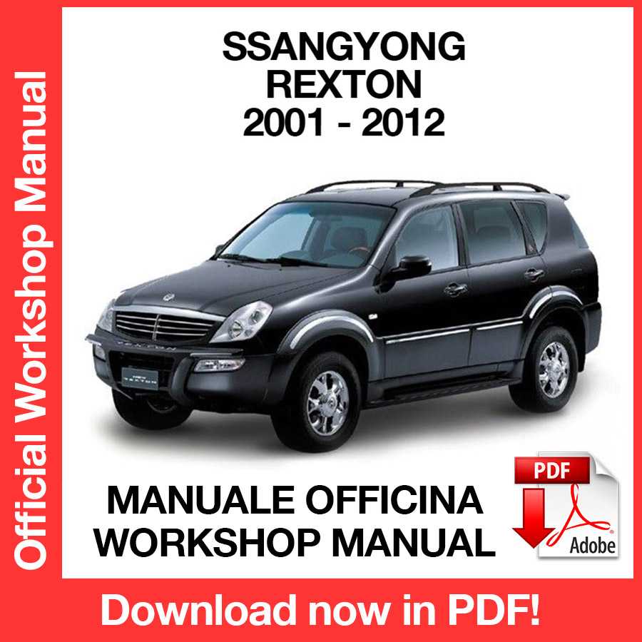Workshop Manual Ssangyong Rexton Y200 (2001-2012) (EN)
