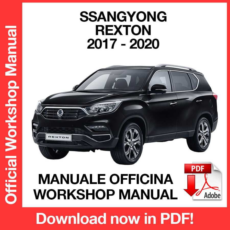 Workshop Manual Ssangyong Rexton Y400 (2017-2020) (EN)