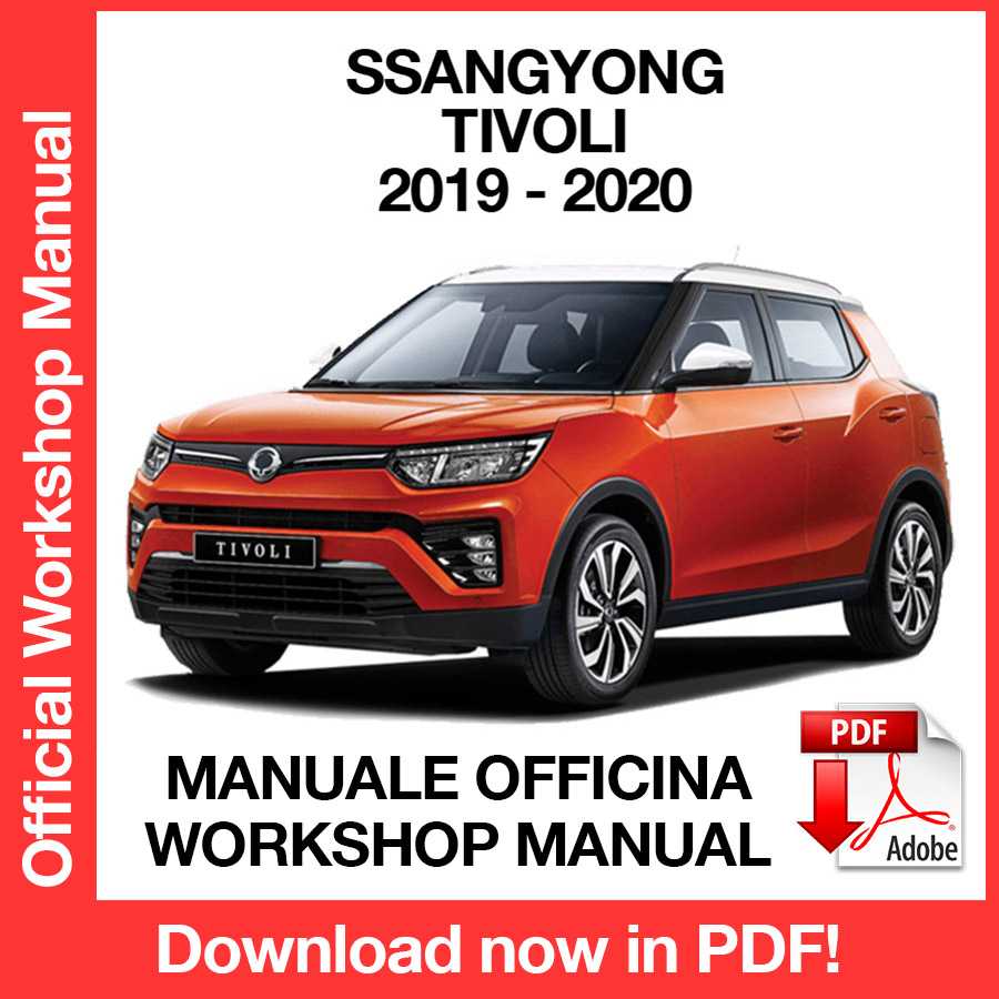 Workshop Manual Ssangyong Tivoli X150 (2019-2020) (EN)