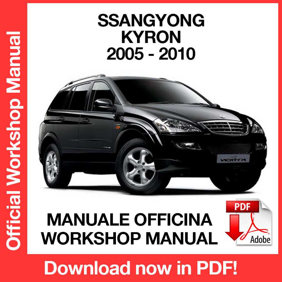 Workshop Manual Ssangyong Kyron D100 (2005-2010) (EN)
