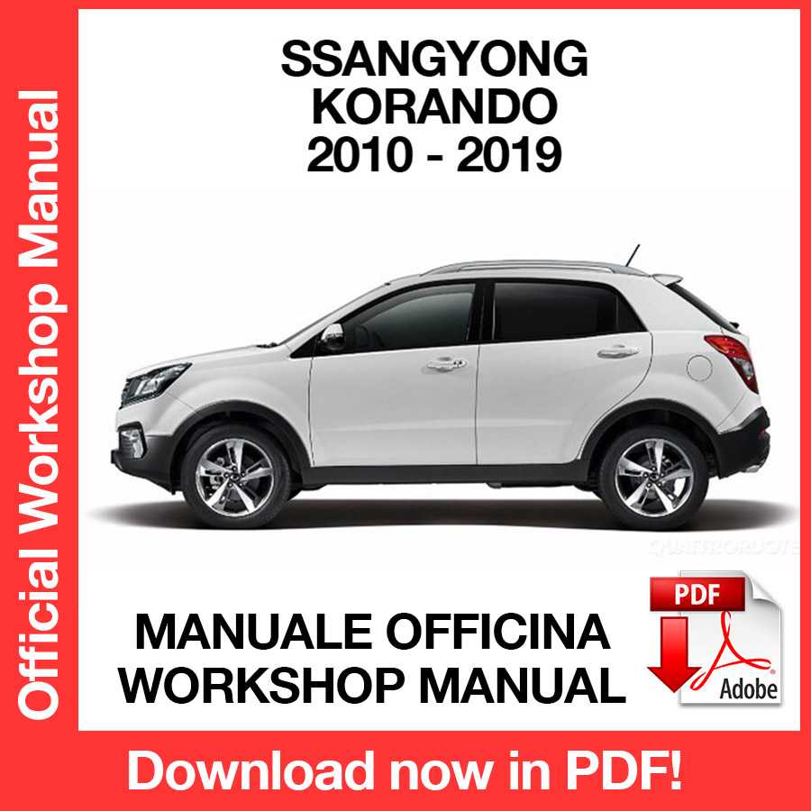Workshop Manual Ssangyong Korando C200 (2010-2019) (EN)