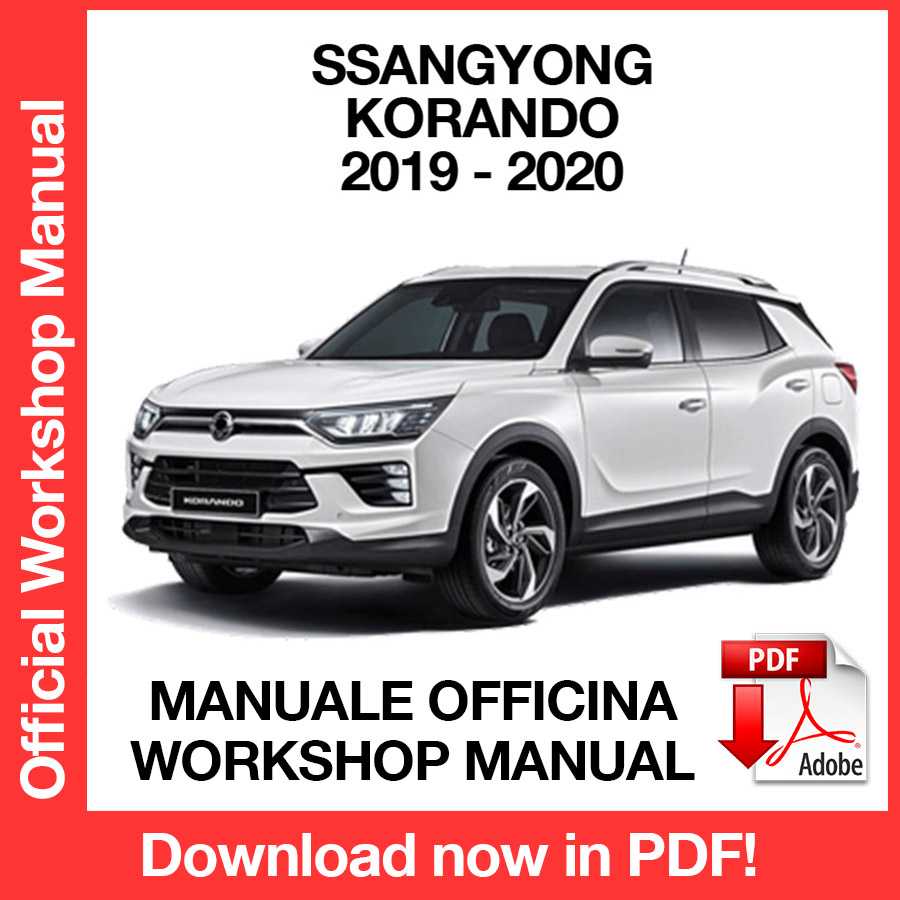 Workshop Manual Ssangyong Korando C300 (2019-2020) (EN)