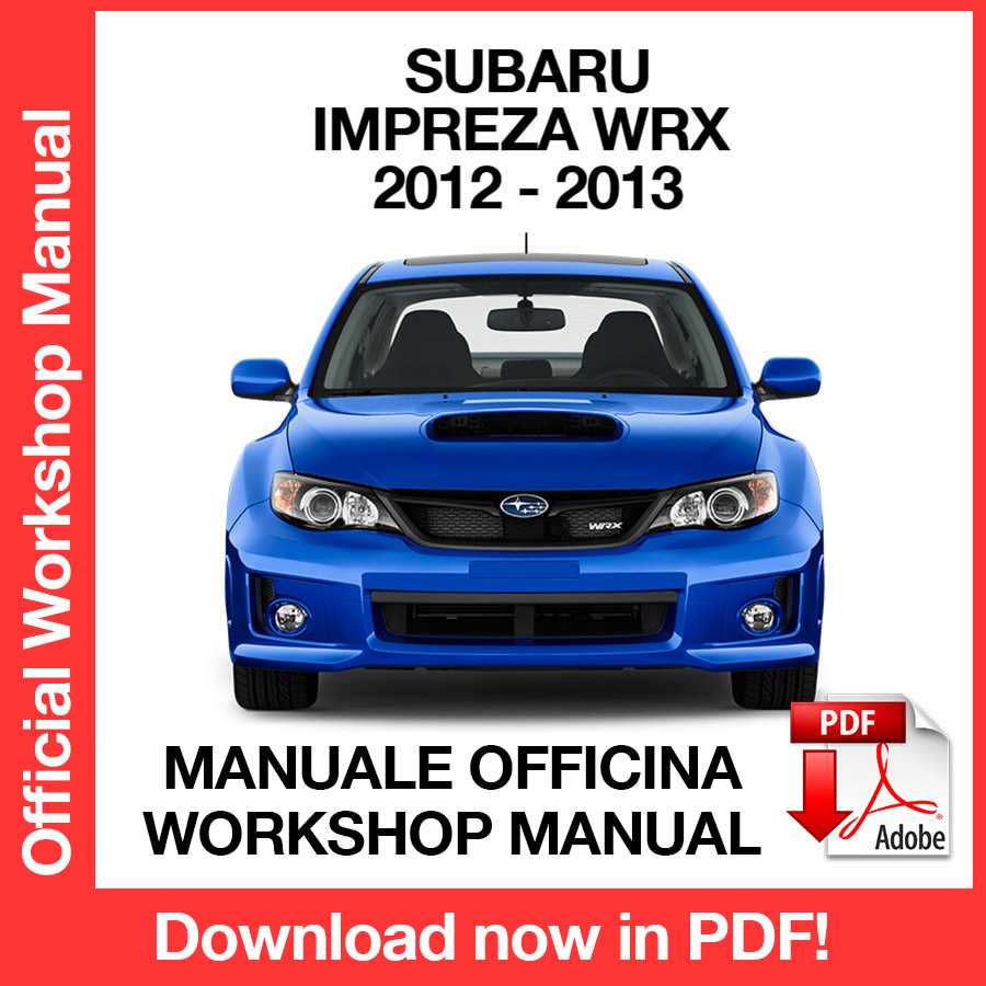 Workshop Manual Subaru Impreza Wrx GJ - GP (2012-2013) (EN)