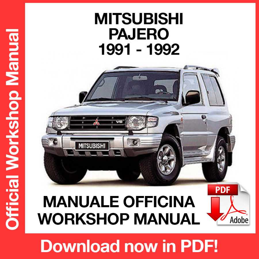 Workshop Manual Mitsubishi Pajero (1991-1992) (EN)