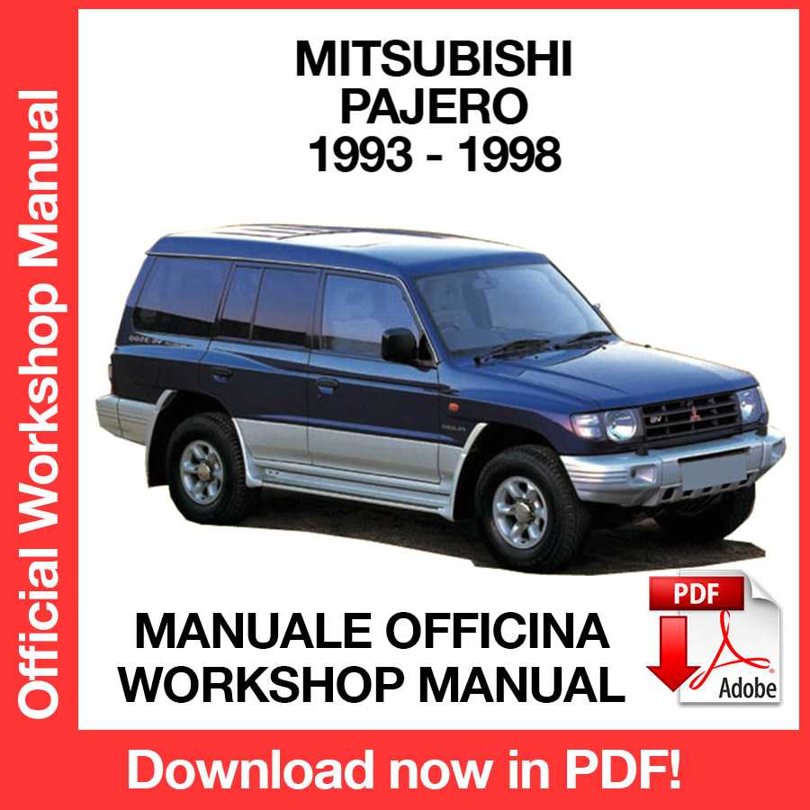 Workshop Manual Mitsubishi Pajero (1993-1996) (EN)