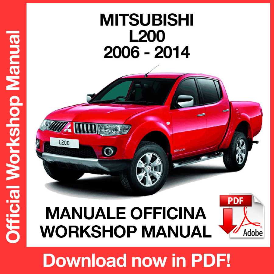 Workshop Manual Mitsubishi L200 Triton (2006-2014) (EN)
