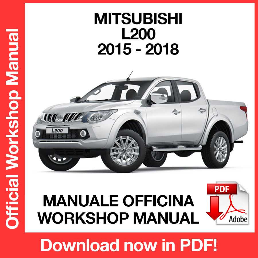 Workshop Manual Mitsubishi L200 Triton (2015-2018) (EN)