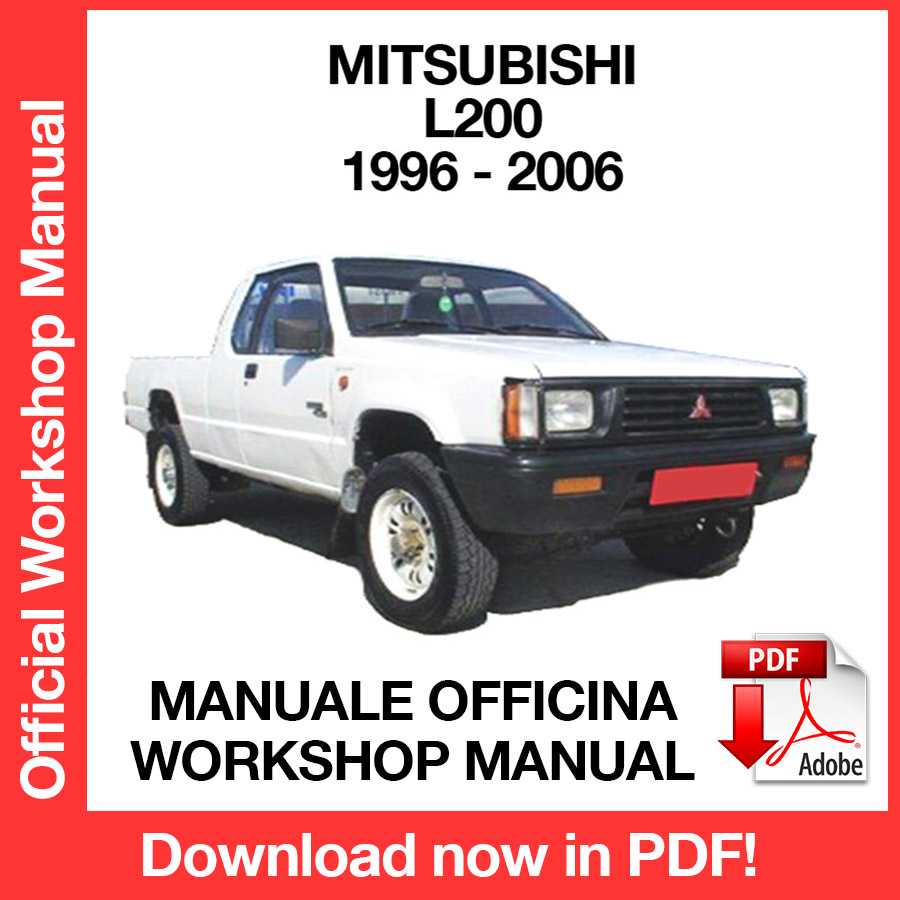 Workshop Manual Mitsubishi L200 Triton (1996-2006) (EN)