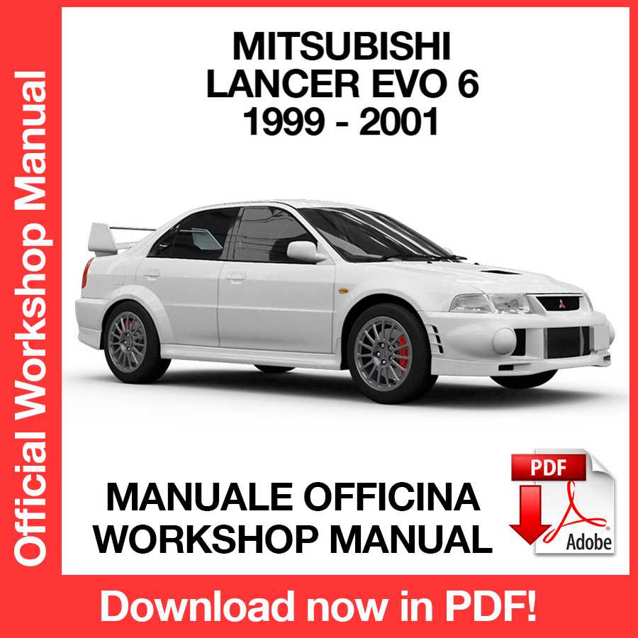 Workshop Manual Mitsubishi Lancer Evo 6 (1999-2001) (EN)