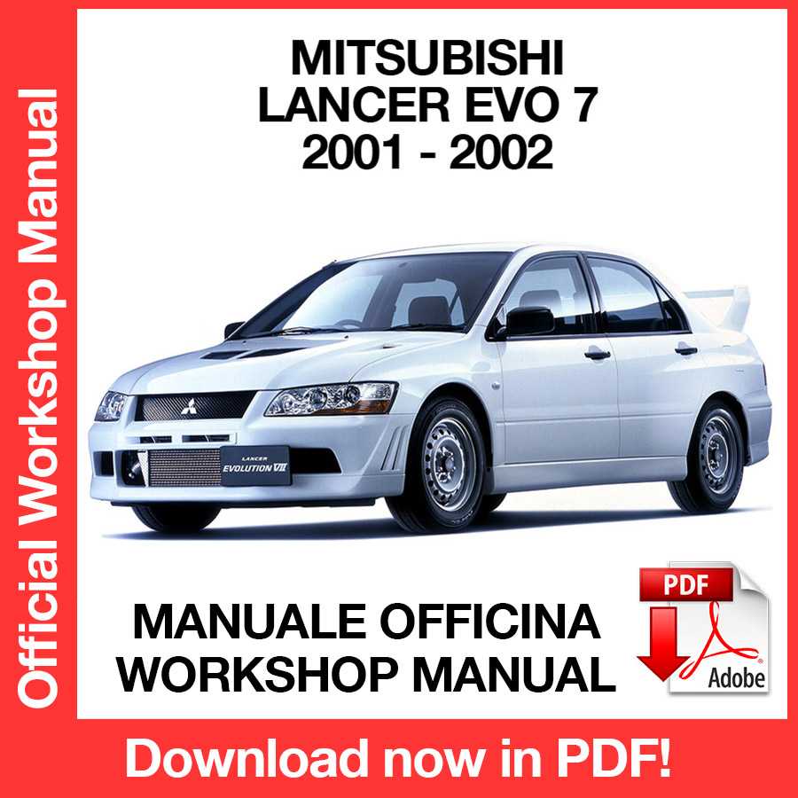 Workshop Manual Mitsubishi Lancer Evo 7 (2001-2002) (EN)