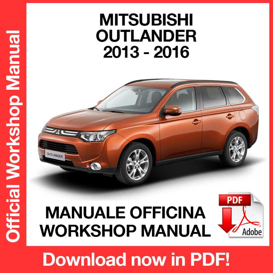 Workshop Manual Mitsubishi Outlander (2013-2016) (EN)