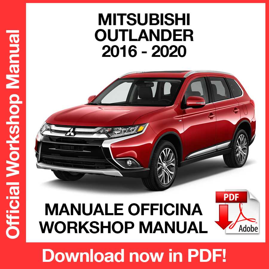 Workshop Manual Mitsubishi Outlander (2016-2020) (EN)