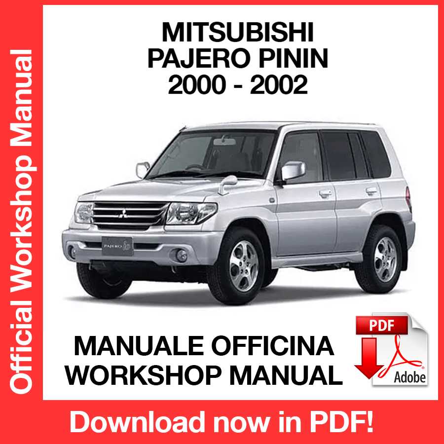Workshop Manual Mitsubishi Pajero Pinin (2000-2002) (EN)