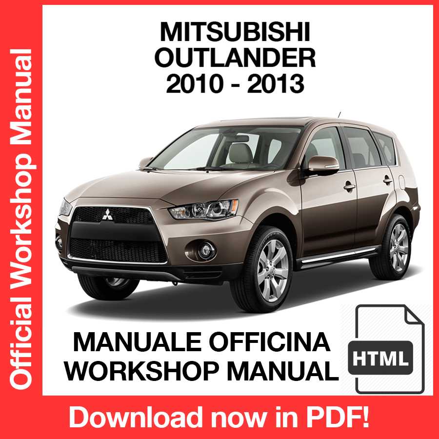 Workshop Manual Mitsubishi Outlander (2010-2013) (EN)