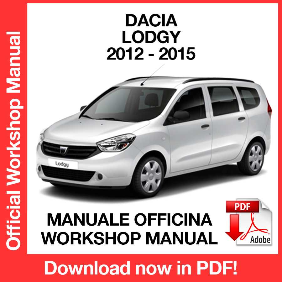Workshop Manual Dacia Lodgy (2012-2015) (EN)