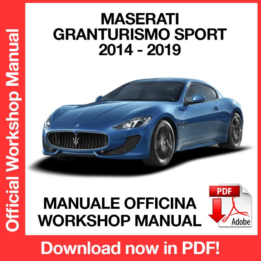 Workshop Manual Maserati Granturismo Sport (2014-2019) (EN)