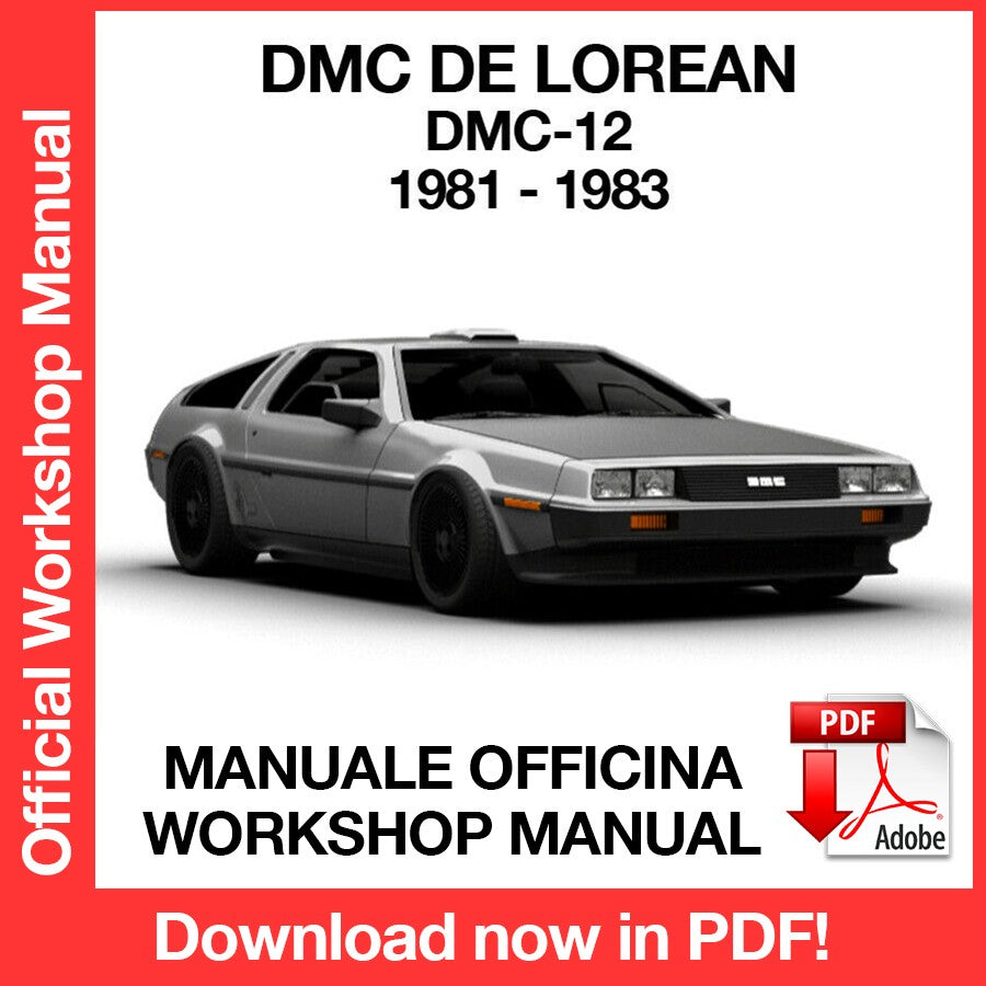 WORKSHOP MANUAL DMC DE LOREAN DMC-12 (1981-1983) (EN)
