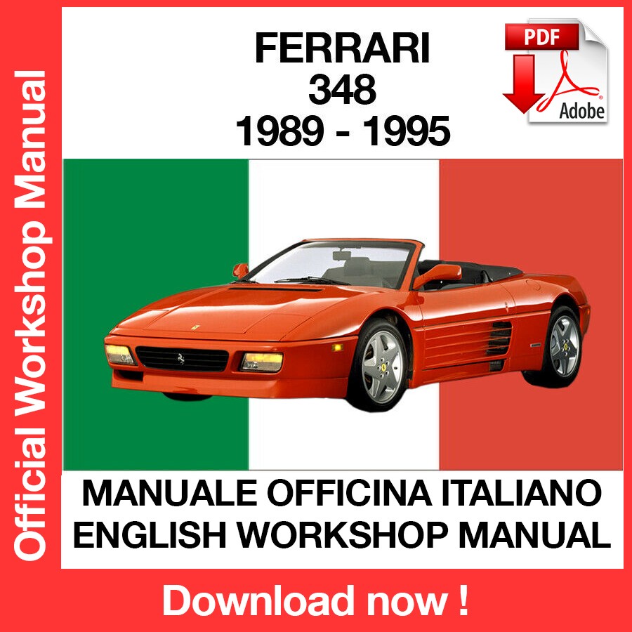 WORKSHOP MANUAL FERRARI 348 (1989-1995) (ITA) (EN) (DE) (FR)