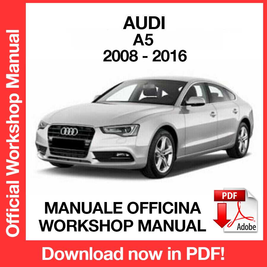 WORKSHOP MANUAL AUDI A5 COUPE' (2008-2016) (EN)