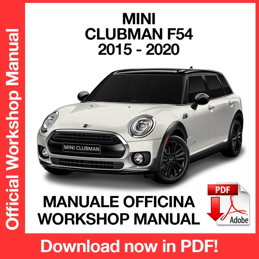 Workshop Manual Mini Clubman F54 (2015-2020) (EN)