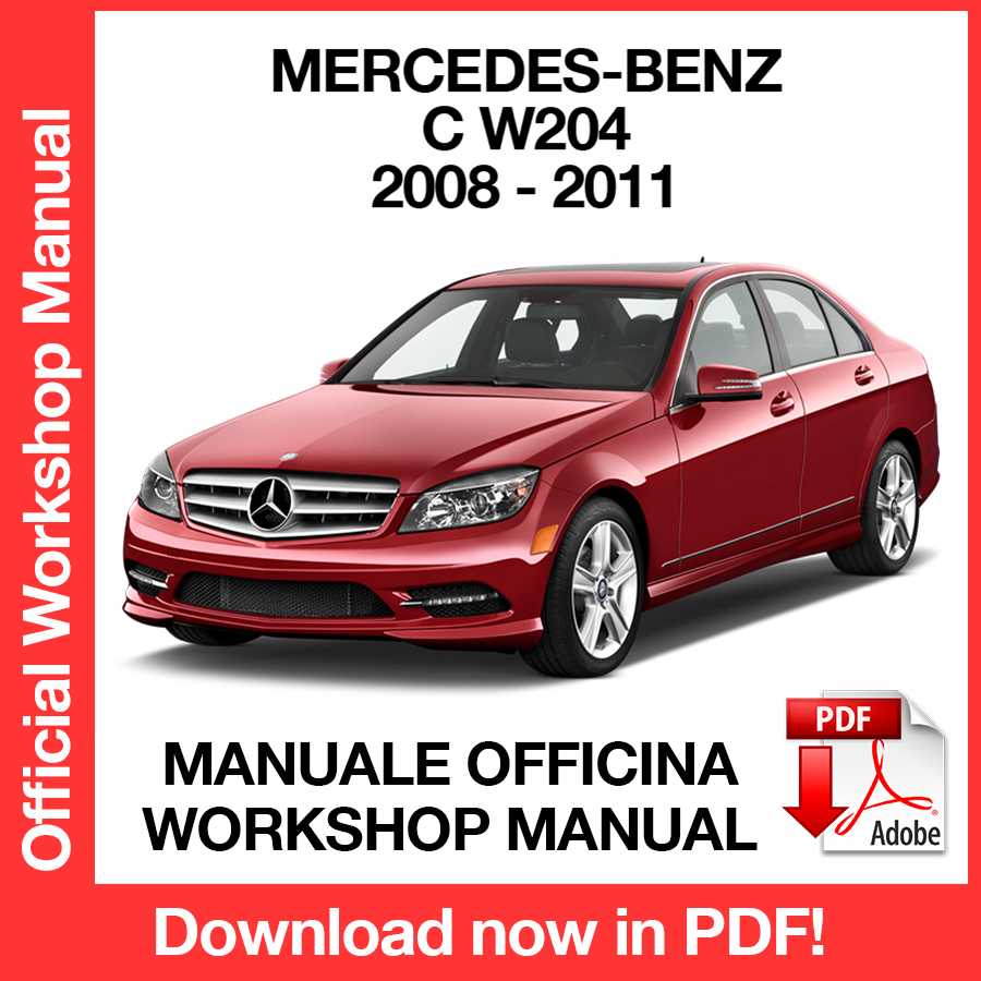 Workshop Manual Mercedes-Benz C W204 (2008-2011) (EN)