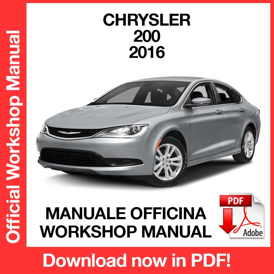 Workshop Manual Chrysler 200 (2016) (EN)