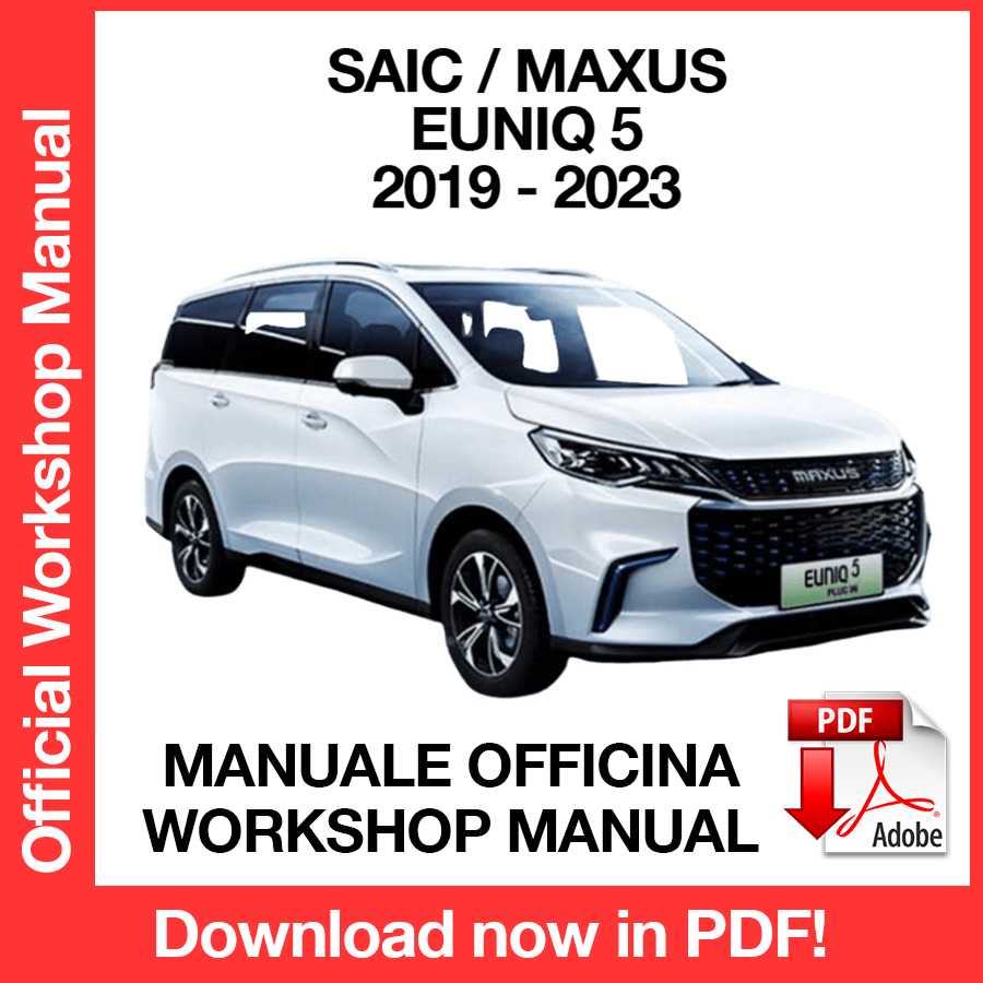 Workshop Manual Saic Maxus Euniq 5 (2019-2023) (EN)