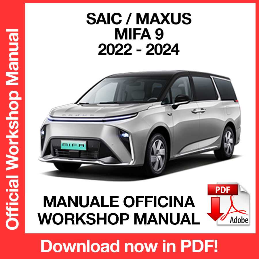 Workshop Manual Saic Maxus Mifa 9 (2022-2024) (EN)