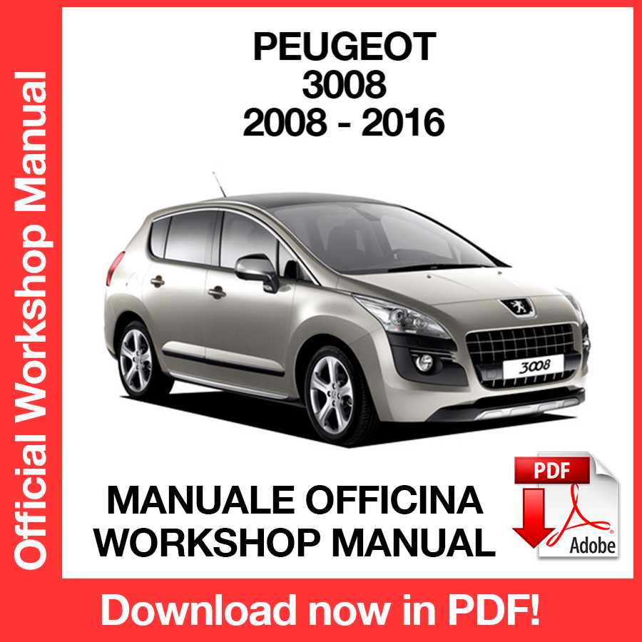 Workshop Manual Peugeot 3008 (2008-2016) (EN)