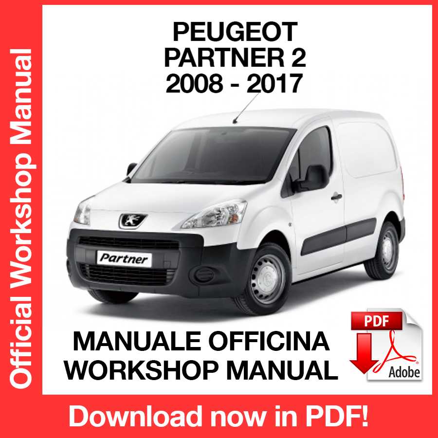 Workshop Manual Peugeot Partner 2 (2008-2017) (EN)