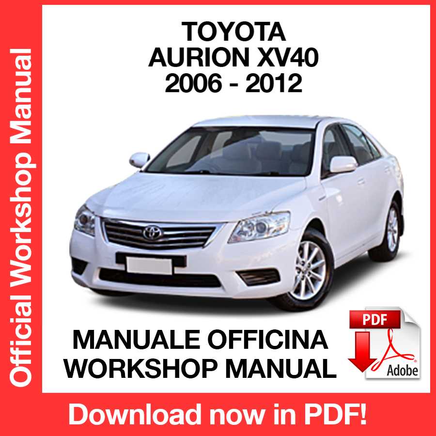 Manuale Officina Toyota Aurion (2006-2012) (EN)