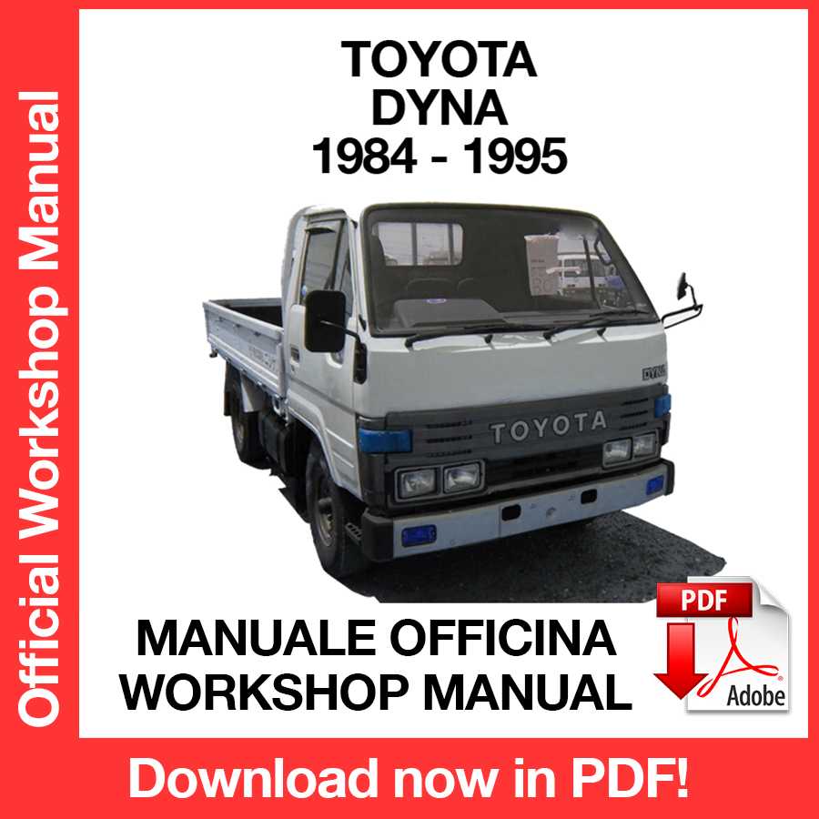 Manuale Officina Toyota Dyna (1984-1995) (EN)