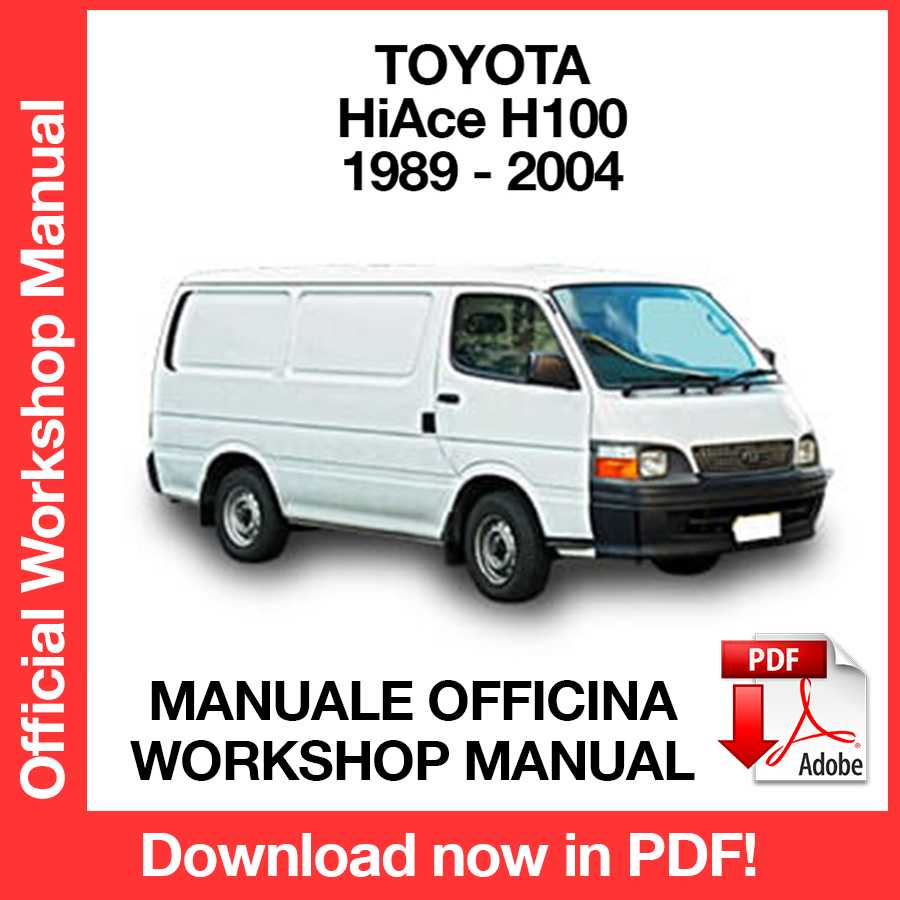 Manuale Officina Toyota HiAce H100 (1989-2004) (EN)