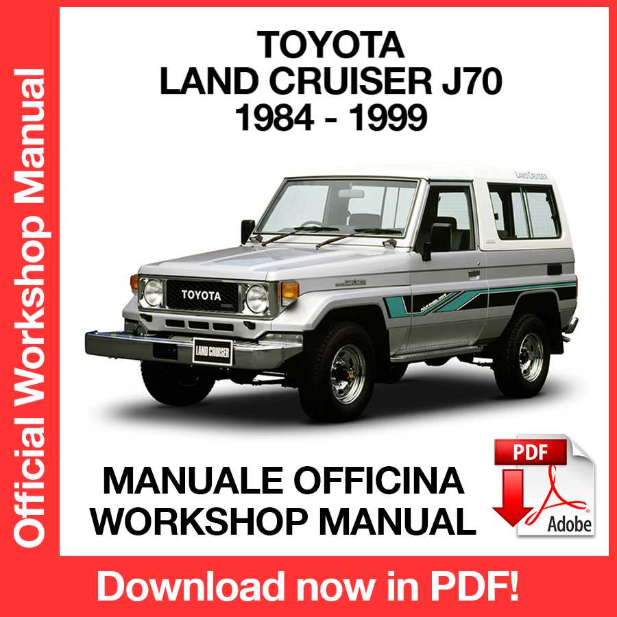 Manuale Officina Toyota Land Cruiser J70 (1984-1999) (EN)