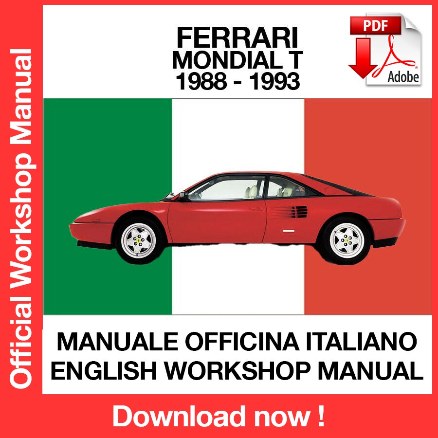 WORKSHOP MANUAL FERRARI MONDIAL T (1988-1993) (ITA) (EN) (DE) (FR)