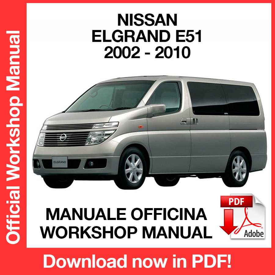 Workshop Manual Nissan Elgrand E51 (2002-2010) (EN)