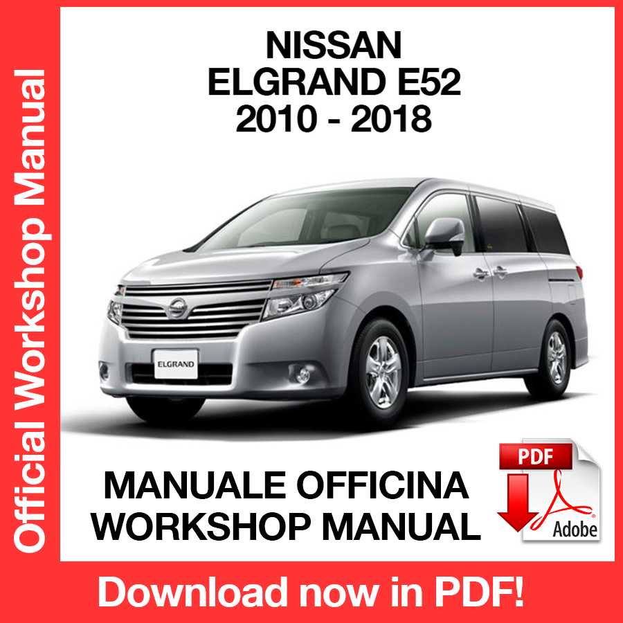 Workshop Manual Nissan Elgrand E52 (2010-2018) (EN)
