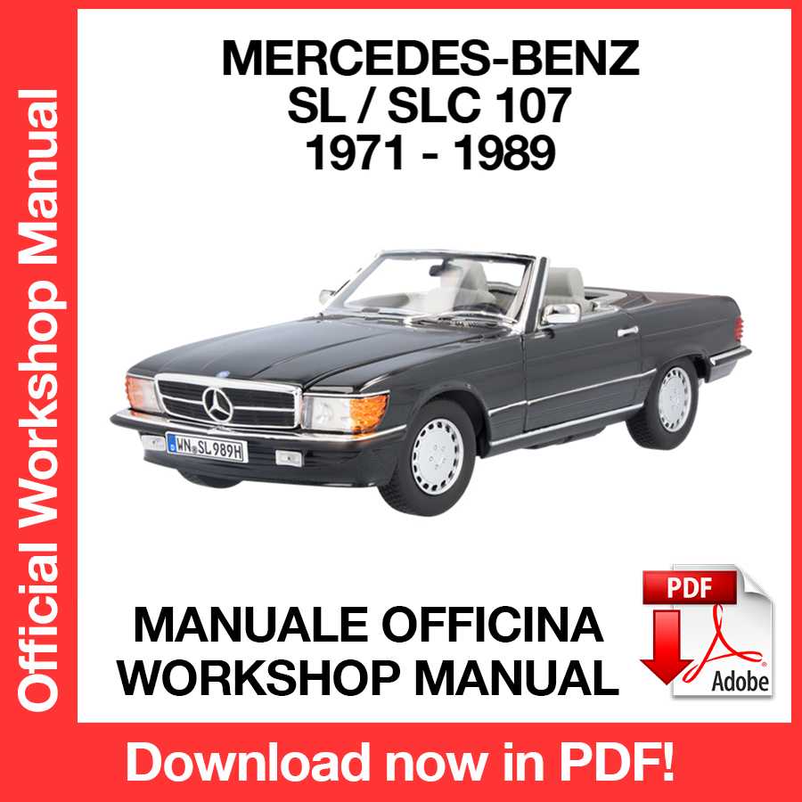 Workshop Manual Mercedes Benz SL SLC 107 (1971-1989) (EN)