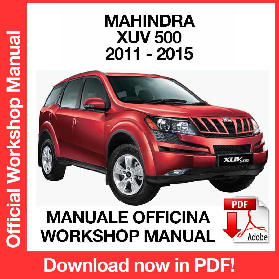Workshop Manual Mahindra XUV 500 (2011-2015) (EN)