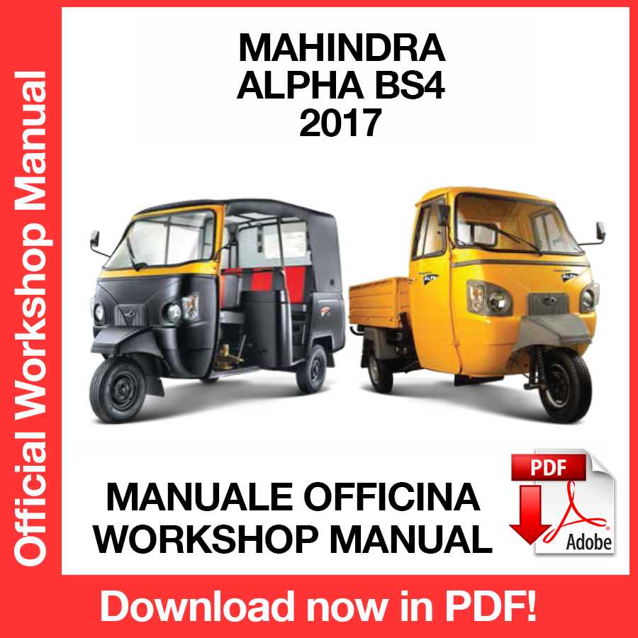 Workshop Manual Mahindra Alpha BS4 (2017) (EN)