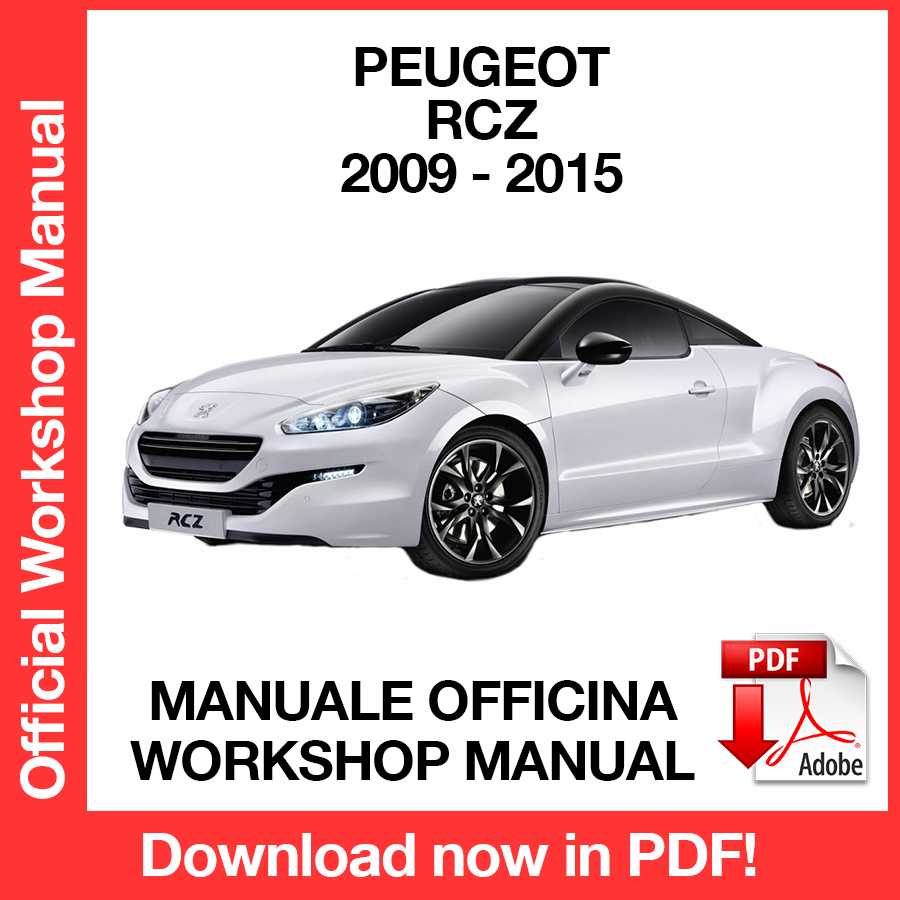 Workshop Manual Peugeot RCZ (2009-2015) (EN)