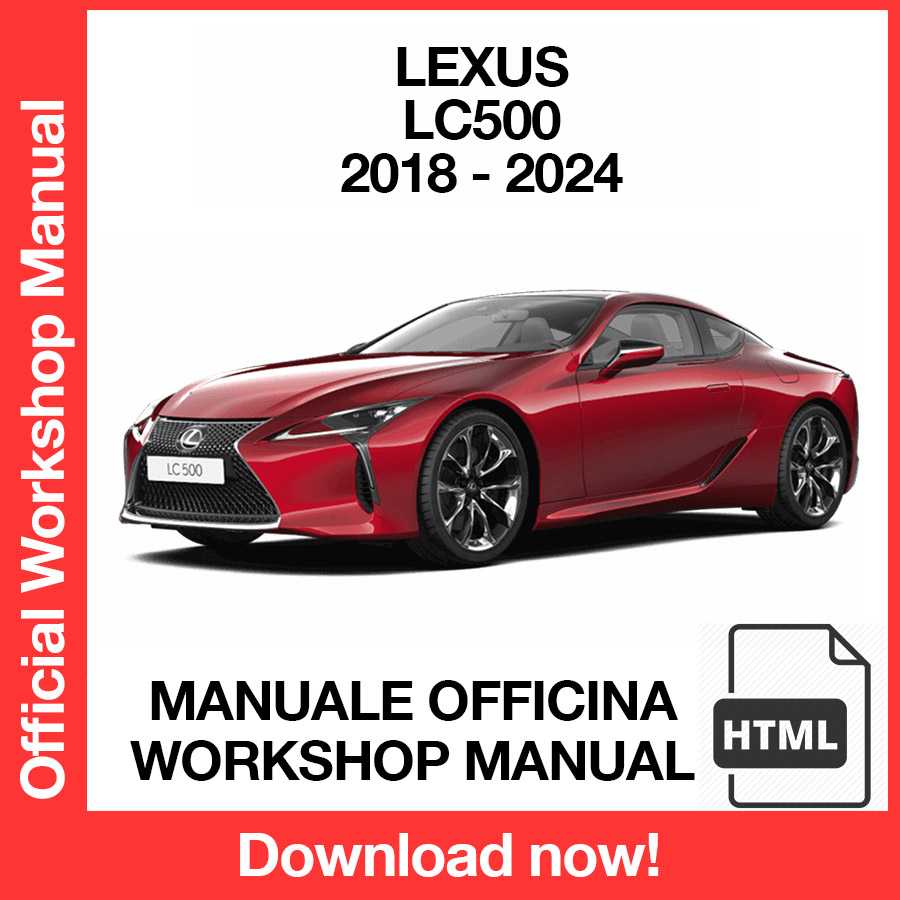 Workshop Manual Lexus LC500 (2018-2024) (EN)